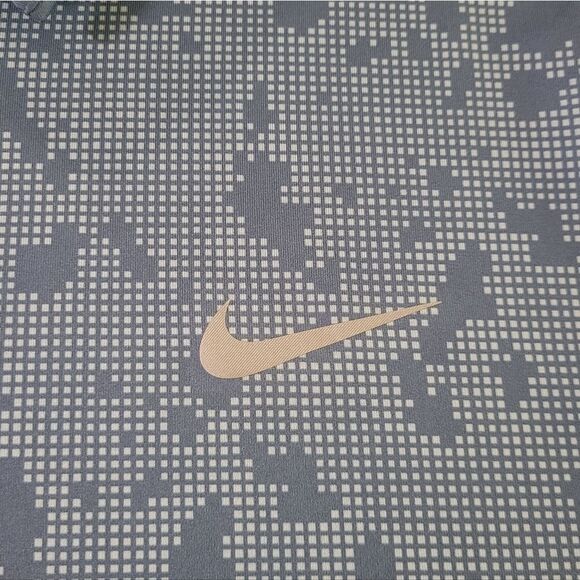 Nike Blue Dri-FIT Mobility Camo Golf Tech Sport Dri-FIT® Polo - Picture 8 of 12